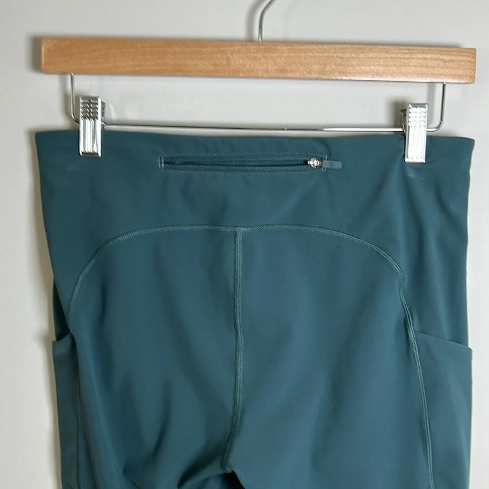 Lululemon Speed Up Crop 21 inch Luxtreme Green Teal Shadow Sz 8